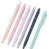 SEIWEI 6Pcs Pastel Pencils Set Triangle Bar Mechanical Pencils Retractable
