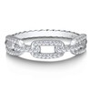 Hitlinker Moissanite Wedding Band for Women Chain Link Ring S925