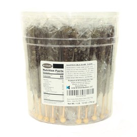 Extra Large Rock Candy Sticks: 36 Black Cherry Lollipop - Individually Wrapped Black Crystal Rock Candy Sticks - Espeez Candy for Candy Buffet, Birthdays, Weddings, Receptions, Bridal and Baby Shower