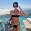 Women’s One-Piece Monokini Swimsuit for Beachwear – Black & White