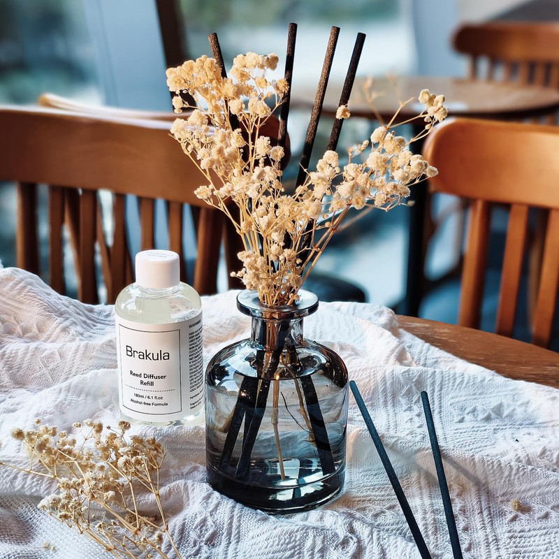 Brakula Reed Diffuser Set, 6.09 fl oz (180 ml)- Fresh