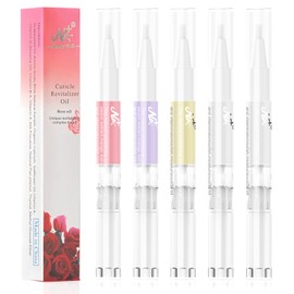 Nutrition Oil Pen, Nail Oil Cuticle, AISEELY 5pcs Mix Flavors Cuticle Oil Pens for Repairing Cracked Cuticle Oil for Nails, Random Color&Flavor, 5 Count (Pack of 1)