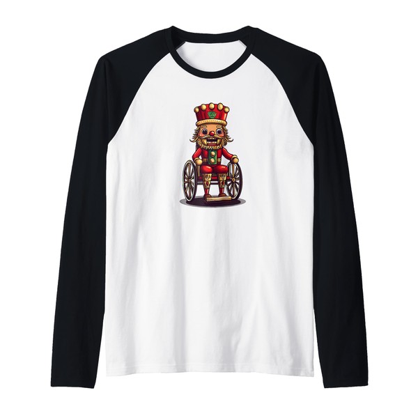 Funny Nutcracker in Wheelchair Costume for Man and Woman Raglan