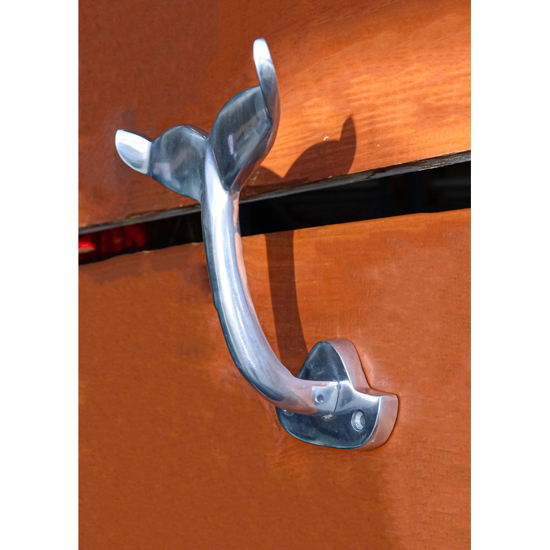 Ebros Gift Nickel Plated Aluminum Nautical Baleen Blue Whale Tail