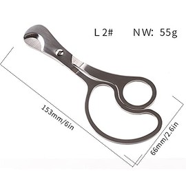 Cigar Scissors Cutter Stainless Steel Guillotine Double Blade Straight Cut Cigar Lovers Tools (Large2)