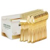 Gold Disposable Cutlery Set, Gold Forks + Spoons, (120 Count),