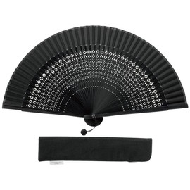 HOSEKKEN [Luxury Folding Fan Brand Combines Traditional Craftsmanship and Modern Sensibility] Women’s Four Seasons Fan (Black/Pink/Light/Red), Japanese Accessories, Solid, Durable, Stylish, Sensual