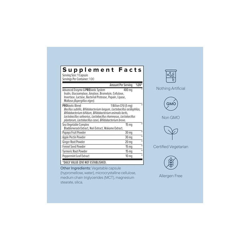 Zenwise - Probióticos y prebióticos digestivos -100 unidades