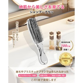 Women's Brush, Smooth Hair, Anti-Static Hair Washing Brush, Soft, Small Wet Brush, Drying/Wet Comb, Prevents Hair Loss, Smooth Hair Quality, Improves Valentine's Day, Birthday Gift (Silver)