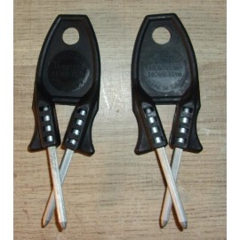 Hunter Honer Set of 2 LeBeau's Hunter Honer Nitride Rod Universal Knife Sharpeners - Black