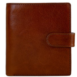 Time Resistance Men's Leather Wallet - Minimalist Wallet Design with Credit Card Holder, Magnetic Coin Holder, Cash Slots - Secured with a Metal Snap Button Closure