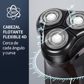 TicEaik Afeitadora Eléctrica,Pantalla LED inteligente Shaver,Totalmente Lavable,Recortadora Barba Multifuncional para Barba, Nariz, Cabello