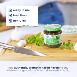 Spice World Garlic and Italian Herb Seasoning Blend – Ready-to-Use Seasonings for Cooking - 6.5oz Italian Seasoning Spice Adds Aromatic Flavor to Marinades, Pasta, Pizza, Dips, Veggies, & More