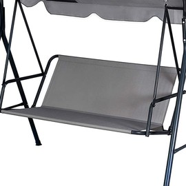 Replacement Garden Swing Seat Cover, Durable 600D Oxford Fabric Garden Swing Chair Cover Outdoor, Fit for 2 and 3 Seater Swing Chair 138 x 50 x 50 cm Grey