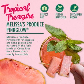 Melissa’s Produce Pinkglow® Pineapple – Fresh, Naturally Pink Pineapple with Sweet Tropical Flavor – Packed with Lycopene & Vitamin C – Grown in Costa Rica, Hand Selected