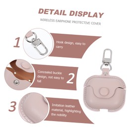 DOITOOL Fashionable Earphone Cover for Chic Design Imitation Leather Anti-Shock Protector Family and Friends Easy Charging Access