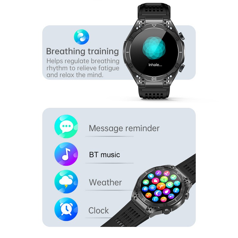 Smartwatch 1.43 Inch AMOLED BT Talk Water Resistant Built in