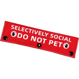 Advivio Selectively Social Do Not Pet Dog Harnessred, Red Funny Do Not Pet Dog Leash Sleeve Wrap Sleeve, Pet Birthday Gift Dog Owner Gift ﻿