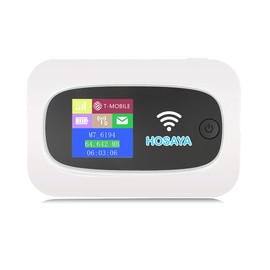HOSAYA Portable WiFi 4G LTE SIM Card Router Color LCD Display Built-in Battery 10 Users High Speed Portable Travel Hotspot Mini Router Unlocked 4G mifi Pocket WiFi Modem