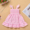 Toddler Baby Pink Gingham Dress Girls Summer Sleeveless Vintage 1950s