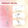 PATIKIL 20 Pcs Beadable Keychain Bars, Metal Beaded Keychain Blanks
