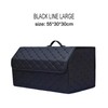 Foldable PU Leather Car Trunk Organizer with Lid, Large Capacity