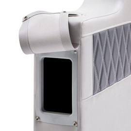 DeckMate Left Luxury Pontoon Seat Arm - Charcoal and Gray 7L-500 7L-500