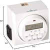 Autopilot Dual Outlet 7-Day Grounded Digital Programmable Timer, 1725W, 15A,