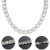 Umimiss Clustered Diamond Tennis Chain Heart Necklace Set - Diamond