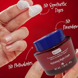 B Pure Revitalizing Hydrating Night Cream - Instant Hydration, Anti-Aging, Anti-Wrinkle, Firming Skin Care - Hyaluronic Acid 1.36 oz (40 g)