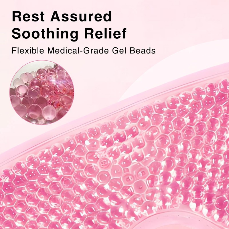 Asheyya 3 Pcs Cooling Eye Mask, Reusable Gel Beads Ice