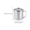 MAGICLULU 1pc Stainless Steel Milk Cup Rustproof Tea Cup with