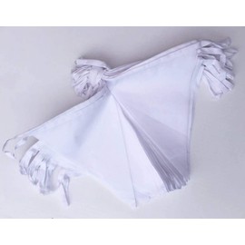 White Cotton Bunting - 12 metres long