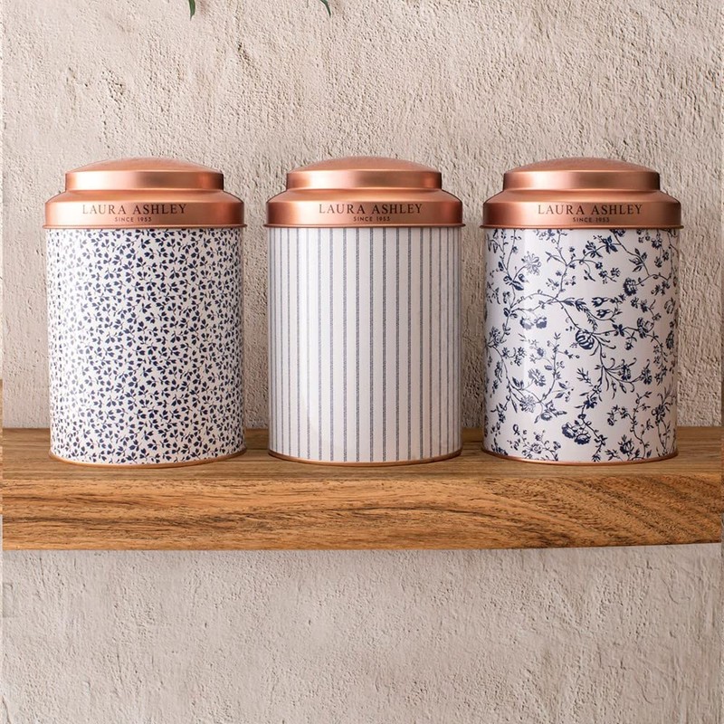 Laura Ashley Candy Stripe Tin 12 x 18 cm