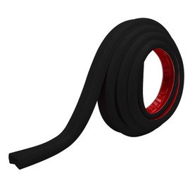 Rubber Bond TV Cord Hider Cable Protector - Strong Self Adhesive Wall Cord Cover Cable Hider - Low Profile Cable Management Wall Cord Concealer Cable Raceway (Black, 6 Feet)