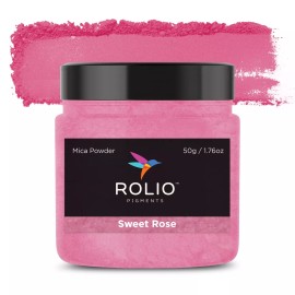 ROLIO Mica Powder Sweet Rose 50g - For Epoxy Resin, Candle, Cosmetic Making