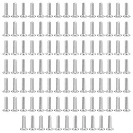 100 Pcs NUZAMAS M2.5x8x5 mm Countersunk Head Screws 304 Stainless Steel Screws Cross Recessed Machine Screws Large Flat Head Flat Head CM Screws