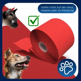 Horn Medical Horn Medical Horn-Haft fein color - Koh?sive Fixierbinde, weich, rutschfest, hautvertr?glich, selbsthaftend, Rot (6 cm x 20 m)