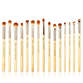 Jessup Brand 15pcs Beauty Professional Makeup Brushes Set Bamboo Make up Brush Tools kit Eye Shader Liner Crease Eye Brush Kits T137                  