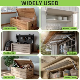 Lid Support Hinge Soft Close Toy Box Hinges Heavy Duty Hydraulic Hinges for Wooden Box Toy Boxes Beds and Heavy Lid, Toolbox and Basement Floor Door 2 PCS (100N)