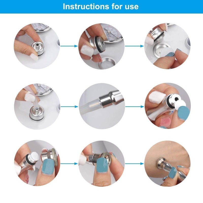 ZEIZOMZER Diamond Dermabration Head Microdermabrasion 6 Tips Home Facial Exfoliation