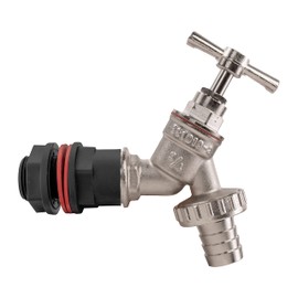 water butt/rain barrel/water storage tank 3/4" bsp adaptor+ bib tap