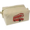 'Red Bus' Canvas Wash Bag/Makeup Case (CS00041312)