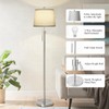 JUNNAI Floor Lamp for Living Room,Adjustable Height Standing Lamp,Dimmable Modern