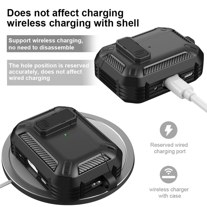 AirPods Pro 2 Case 2022 with Locking Lid and Keychain