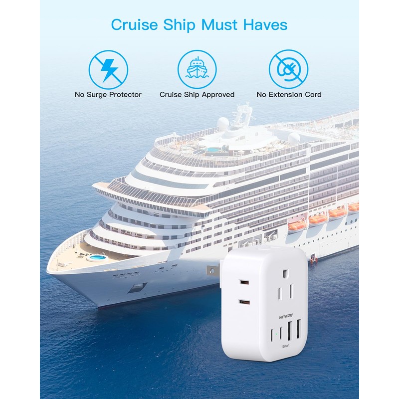 2 Pack US to Japan Travel Plug Adapter, HANYCONY Japan