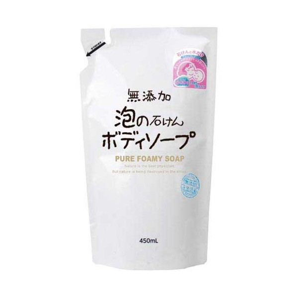 Additive-free foam body soap refill 450ml