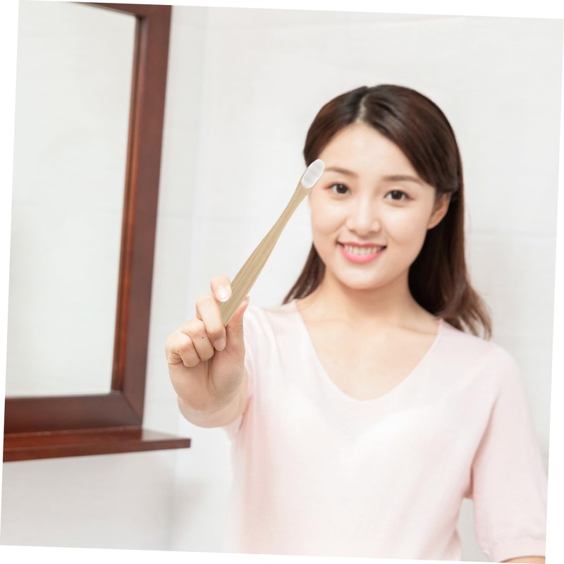 BIUDECO 5pcs Soft Adult Toothbrushes with Ergonomic Grip Minimalist Round