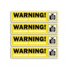 4 x Dashcam Recording Vinyl Stickers - Dash Cam Camera