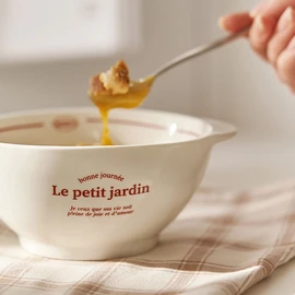 Decoview Petit Lettering Soup Bowl, Black / 데코뷰 쁘띠 레터링 스프볼, 블랙